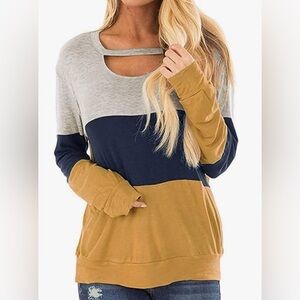 Colorblock Long Sleeve Tee